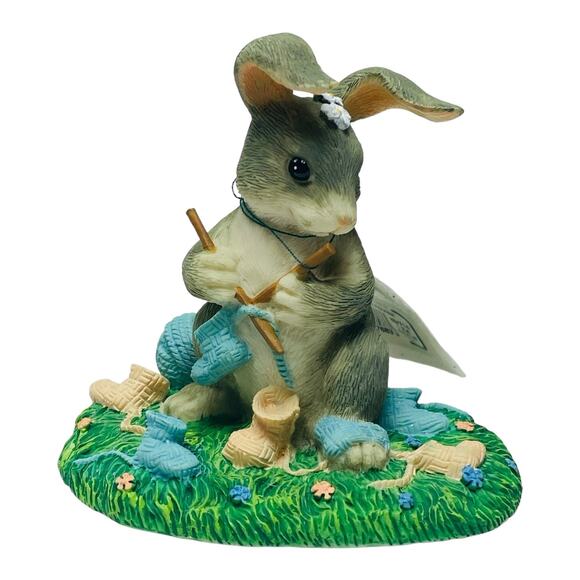 Fitz and Floyd Charming Tails Guess What 89/714 Dean Griff Rabbit Figurine MIB - Picture 7 of 9